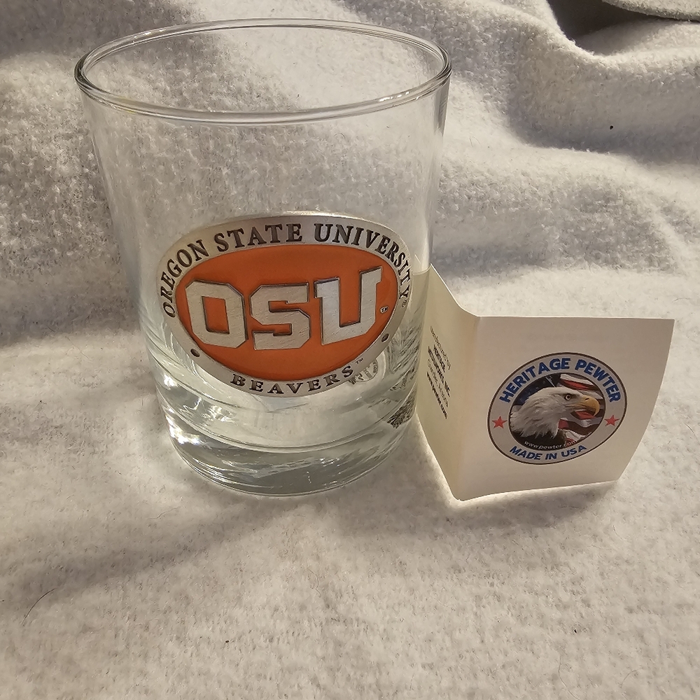 Heritage Pewter Oklahoma State Univeristy Beavers Double Old Fashioned Glass
